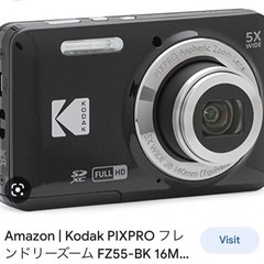 KODAK コンパクトデジタルカメラ FZ55BK　ブラック