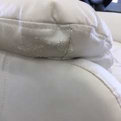 【✨お家時間に❗️ゆったりリラックス❗️リクライニング❗️ホワイト❗️動作OK❗️現状販売❗️✨】定価¥29,970 1P電動リクライニングソファ