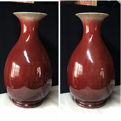 お取引中 e2058 辰砂 壺 高さ48.3cm 中国古陶磁 中国古玩