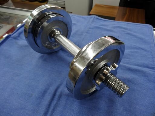 ダンベル 可変式 1個10㎏ 筋トレ プレート 2.5kg×2枚 1.25kg×2枚 ...