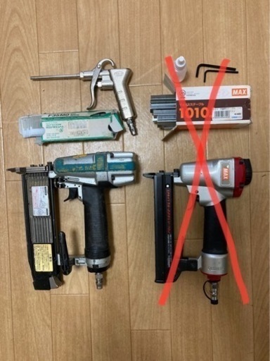 makita フィニッシュ　エアダスター、美品エアホース付き