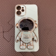 宇宙飛行士スマホケースライトグリーンiPhone12mini