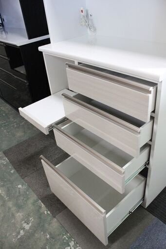 NITORI/ニトリ キッチンボード ポスティア 幅100 ハイグロスホワイト  