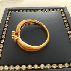 お話中♡K18刻印あり ダイヤリング♡