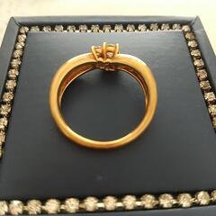 お話中♡K18刻印あり ダイヤリング♡