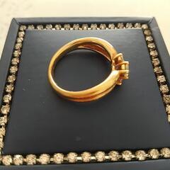 お話中♡K18刻印あり ダイヤリング♡