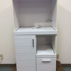 （11/6受渡済）JT5570【三環ジャパン 食器棚 幅60cm】美品 レンジボード キッチン収納 レンジ台 キッチンカウンター 食器棚 キッチン収納