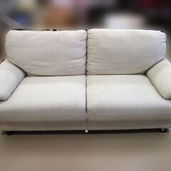 ちょっと大きめ２人掛け布ソファー ベージュ 中古