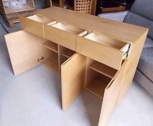 SIMPLE PLEASURE サイドボード 幅120cm 木製 ナチュラル  