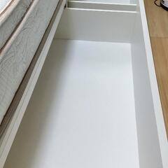 【収納付き】セミダブルベッドフレーム、マットレス