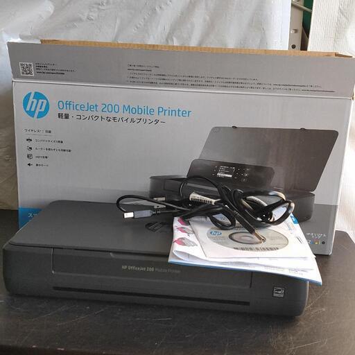 1021-128 美品 プリンター hp オフィスジェット200 モバイルプリンター ブラック ワイヤレス印刷