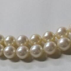 8 ミリ、7 ミリ  二連 アコヤ真珠 ネックレス
