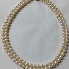 8 ミリ、7 ミリ  二連 アコヤ真珠 ネックレス