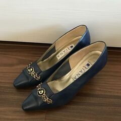 Diana 21.5cmのパンプス（紺）Navy shoes, ...