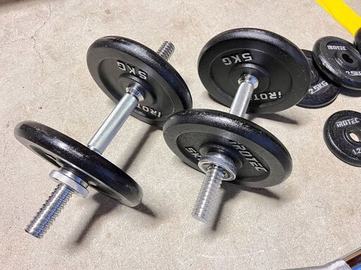 IROTEC アイロテック ダンベル バーベル シャフト 62.5kgセット  /  AJ-0351-U1 IROTEC アイロテック ダンベル バーベル シャフト 62.5kgセット / AJ