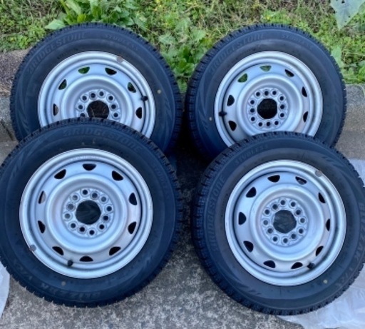 ブリジストン、ブリザック 冬タイヤガン鉄ホイール VRX 155/65/13 