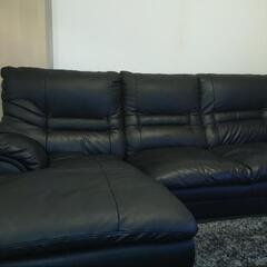値下げ！　高級感あり　L型　レザー　ソファー　大きめ