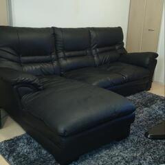 値下げ！　高級感あり　L型　レザー　ソファー　大きめ