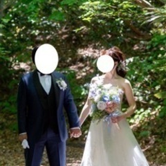 【美品】ウェディングタキシード　6点セット　ネイビー　ブルー