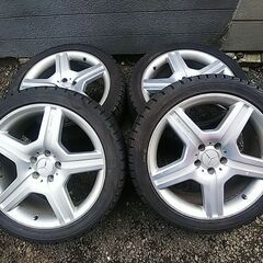 バリ溝 バリ山 スタッドレス タイヤ ヨコハマ iＧ30 ２４５/４０Ｒ１９ 2015年製 AMG 5H-112 19インチ 8.5J+43 