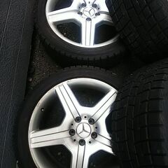 バリ溝 バリ山 スタッドレス タイヤ ヨコハマ iＧ30 ２４５/４０Ｒ１９ 2015年製 AMG 5H-112 19インチ 8.5J+43 