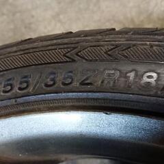 値下げしました  18インチアルミ、タイヤ4本セット