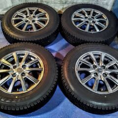 冬 ニッサン 日産 ADバン プロボックス 車検対応☆美品☆アルミ【JW-T 刻印あり】プロBOX サクシード 165/80R14 LT ニッサン VAN 中古 4本 冬 14インチ