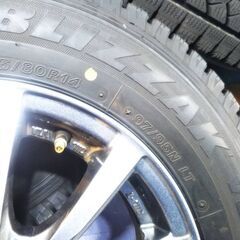 冬 ニッサン 日産 ADバン プロボックス 車検対応☆美品☆アルミ【JW-T 刻印あり】プロBOX サクシード 165/80R14 LT ニッサン VAN 中古 4本 冬 14インチ