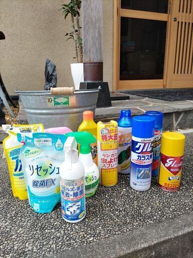 (最終価格) ガラスクリーナー、バケツ