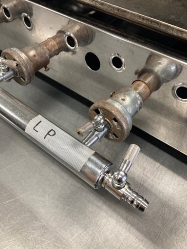 鉄板焼☆91649卓上 プロパン 7560バーナー4本 - ガステーブル 