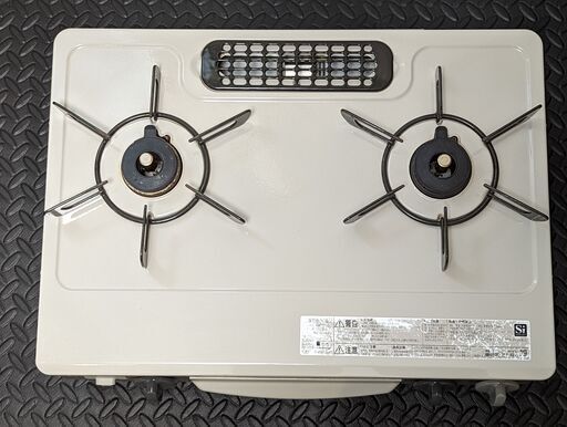 リンナイ ガスコンロ クリームベージュ 幅約56cm 左強火力 プロパン 
