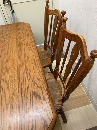 ★木製ダイニングセット テーブル 椅子4客 引取り大歓迎