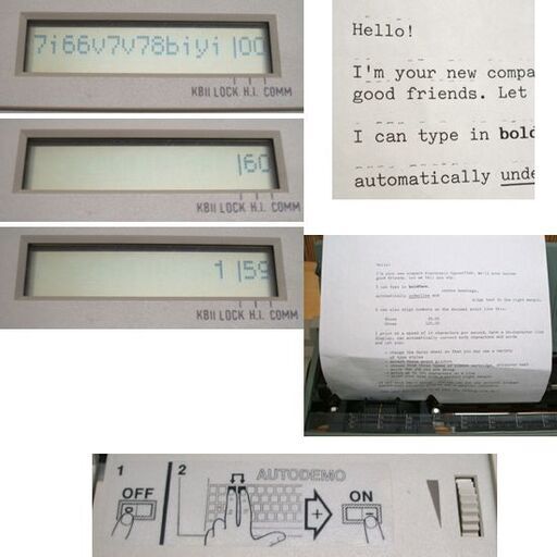 デモ印字OK・使用感少なめ☆昭和レトロ olivetti オリベッティ 電子式