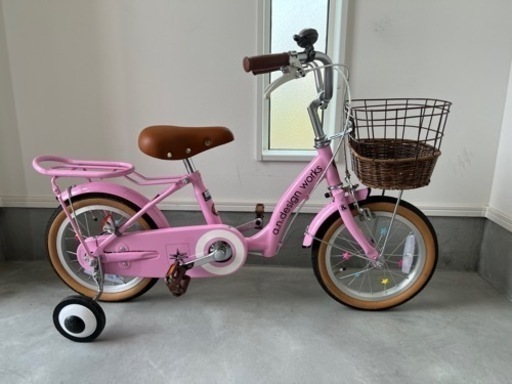 子供 自転車 補助輪付 ピンク 美品