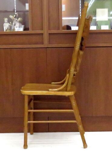 北海道 千歳市/恵庭市 近郊配送可能 アンティーク ダイニングチェア 木彫り ハイバックチェア 椅子 木製 (3)