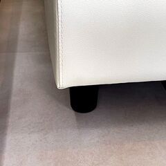 2人掛けソファー 革 ホワイト W125×D67×H70 可愛い オシャレ 配送可