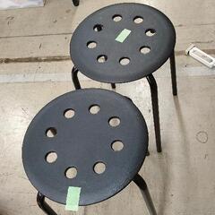 1022-039 【無料】 IKEA　パイプ椅子　2個セット　ガ...