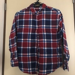GU 赤チェックシャツ　Sサイズ