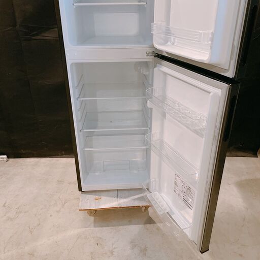 198 【保証付】マクスゼン（MAXZEN）２ドア冷凍冷蔵庫　冷蔵庫　家電　JK138ML01GM  138L  19年製 - 家電