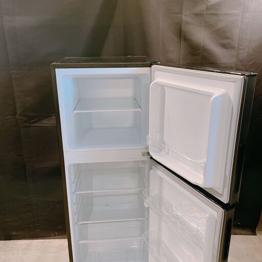 198 【保証付】マクスゼン（MAXZEN）２ドア冷凍冷蔵庫　冷蔵庫　家電　JK138ML01GM  138L  19年製