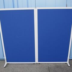 脚付パーテーション　2枚セット　ブルー　井上金庫製　ブルー