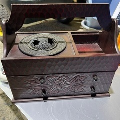 木製の昭和レトロな灰皿
