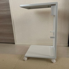 tower 山崎実業 テーブルワゴン サイドテーブル ホワイト