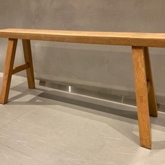 無印良品 無垢材ベンチ・オーク材・大（無印良品 無垢材 ベンチ