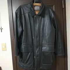 本皮　羊皮のコート　黒　中古　メンズLサイズ