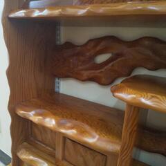 天然木飾り棚 高く買取るゾウ八幡西店