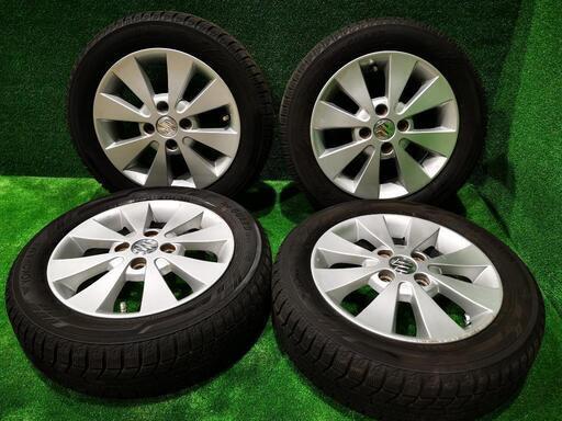 売約済】155/65r14 スタッドレスタイヤホイールセット スズキ