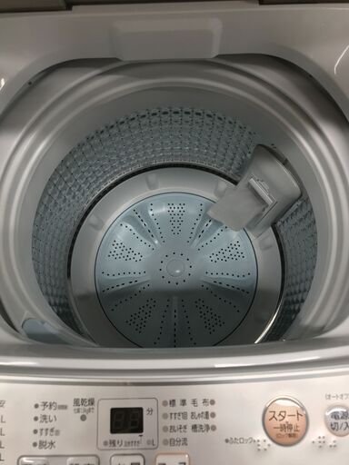 【美品】洗濯機 アクア AQW-S5M(W) 2022年製 ※動作チェック済