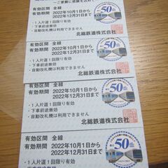北総鉄道全線乗車券・１枚５００円