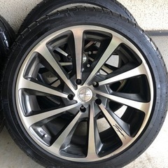 値下げ中11/19 19インチ　タイヤ（ほぼ新品）　ホイール　ロクサーニテンペストタービン